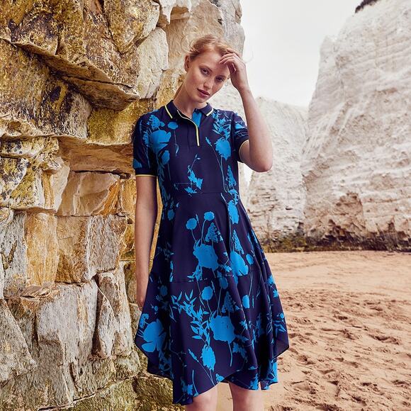 ◆TED BAKER 23SS◆Coraal◆ハート◆ミディドレス◆Dark Navy◆ Ted Baker Coraal Heart Print Sleeveless Midi Dress